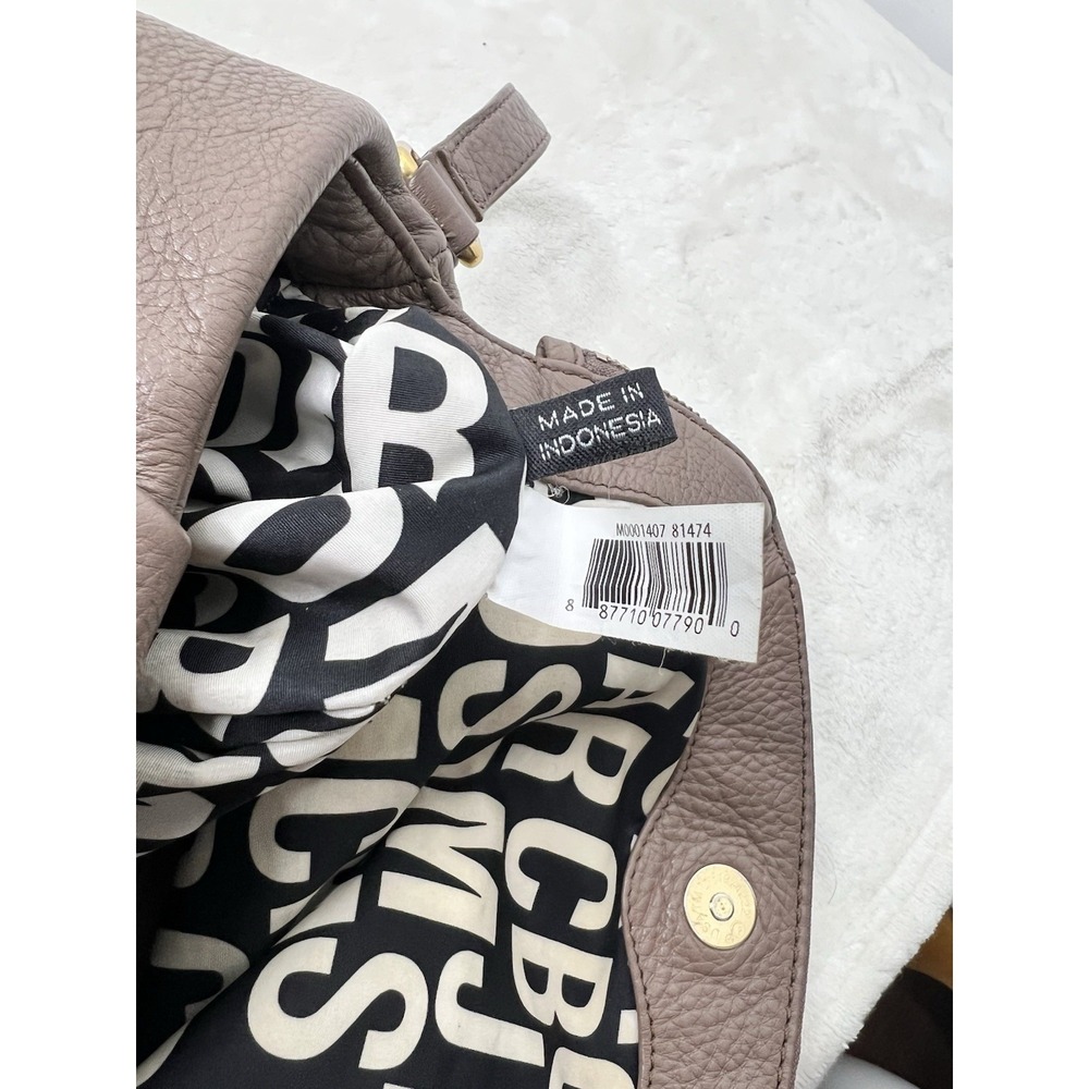 MARC BY MARC JACOBS Classic Q NATASHA Ash Brown Pebbled Crossbody Shoulder Bag - Picture 14 of 16